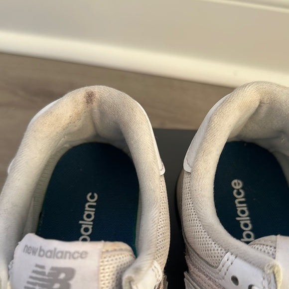 New Balance Classics Cream and White Athletic Shoes - Picture 4 of 10